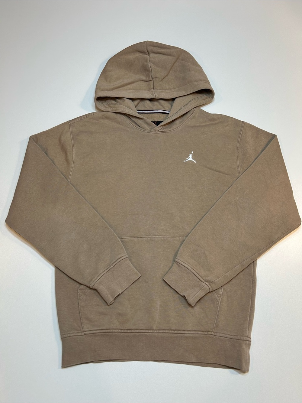 Nike Air Jordan Essentials Tan Khaki Earth Tone Embroidered Jumpman Hoodie